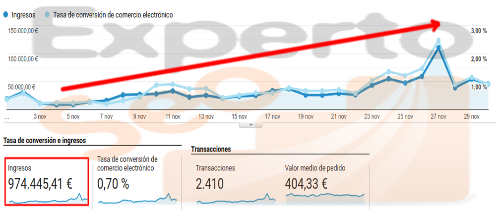 Casos de éxito de posicionamiento SEO en Google de una tienda online